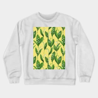 Lily of the valley on buttercup yellow Crewneck Sweatshirt